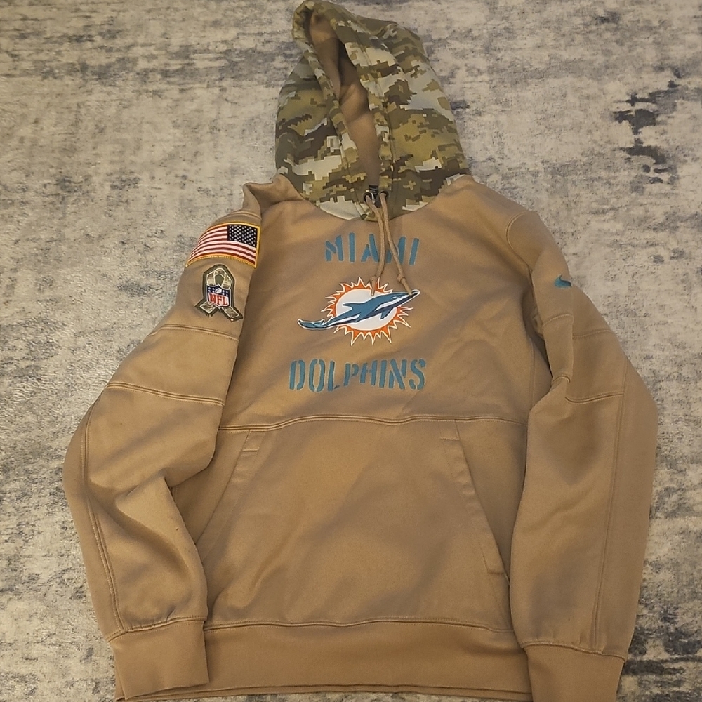 NFL Miami Dolphins Camo Tan Hoodie
